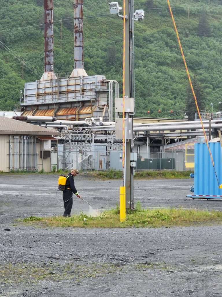 Industrial vegetation control at an Alaska refinery by Alaska Premier Services